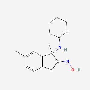 N-[1-(Cyclohexylamino)-1,6-dimethyl-1,3-dihydro-2H-inden-2-ylidene]hydroxylamine