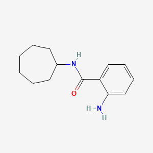 molecular formula C14H20N2O B1453689 2-amino-N-cycloheptylbenzamide CAS No. 1018500-01-0