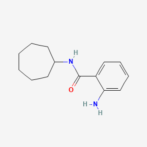 molecular formula C14H20N2O B1453689 2-アミノ-N-シクロヘプチルベンザミド CAS No. 1018500-01-0