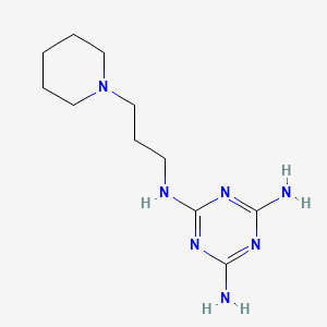 N~2~-[3-(Piperidin-1-yl)propyl]-1,3,5-triazine-2,4,6-triamine