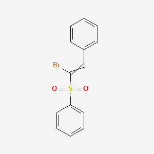 Benzene, [(1-bromo-2-phenylethenyl)sulfonyl]-