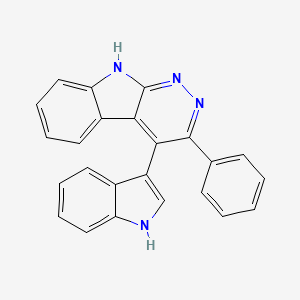 1H-Pyridazino[3,4-b]indole, 4-(1H-indol-3-yl)-3-phenyl-