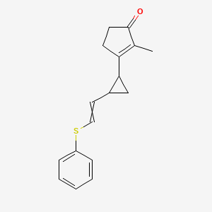 2-Methyl-3-{2-[2-(phenylsulfanyl)ethenyl]cyclopropyl}cyclopent-2-en-1-one