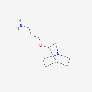 3-[(1-Azabicyclo[2.2.2]octan-3-yl)oxy]propan-1-amine