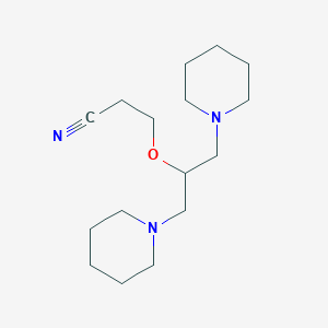 3-{[1,3-Di(piperidin-1-yl)propan-2-yl]oxy}propanenitrile