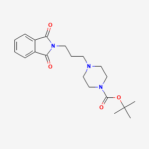 molecular formula C20H27N3O4 B1453710 4-[3-(1,3-Dioxo-1,3-dihydro-isoindol-2-yl)-propyl]-piperazine-1-carboxylic acid tert-butyl ester CAS No. 857266-28-5