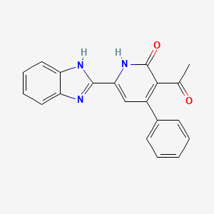 3-acetyl-6-(1H-benzimidazol-2-yl)-4-phenyl-1H-pyridin-2-one