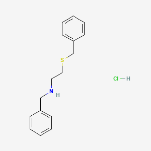 N-benzyl-2-benzylsulfanylethanamine;hydrochloride