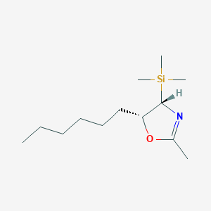 (4S,5R)-5-Hexyl-2-methyl-4-(trimethylsilyl)-4,5-dihydro-1,3-oxazole