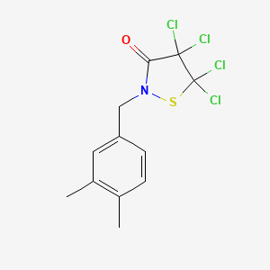 4,4,5,5-Tetrachloro-2-[(3,4-dimethylphenyl)methyl]-1,2-thiazolidin-3-one