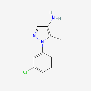 molecular formula C10H10ClN3 B1453718 1-(3-氯苯基)-5-甲基-1H-吡唑-4-胺 CAS No. 1248162-92-6