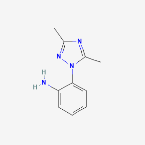 molecular formula C10H12N4 B1453720 2-(二甲基-1H-1,2,4-三唑-1-基)苯胺 CAS No. 858000-93-8