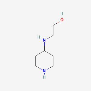 molecular formula C7H16N2O B1453721 乙醇，2-(4-哌啶基氨基)- CAS No. 875229-91-7