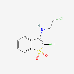 2-Chloro-3-[(2-chloroethyl)amino]-1H-1-benzothiophene-1,1-dione