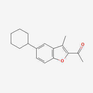 1-(5-Cyclohexyl-3-methyl-1-benzofuran-2-yl)ethan-1-one