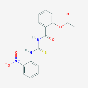 2-{[(2-Nitrophenyl)carbamothioyl]carbamoyl}phenyl acetate