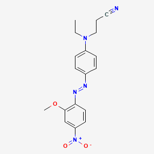 3-(Ethyl{4-[(E)-(2-methoxy-4-nitrophenyl)diazenyl]phenyl}amino)propanenitrile