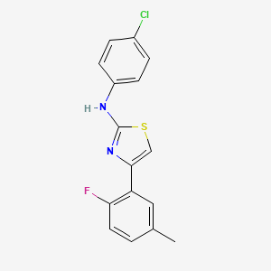 N-(4-Chlorophenyl)-4-(2-fluoro-5-methylphenyl)-1,3-thiazol-2-amine