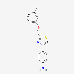 4-{2-[(3-Methylphenoxy)methyl]-1,3-thiazol-4-yl}aniline