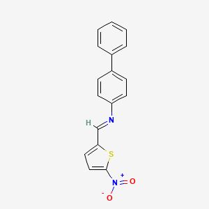 (E)-N-([1,1'-Biphenyl]-4-yl)-1-(5-nitrothiophen-2-yl)methanimine