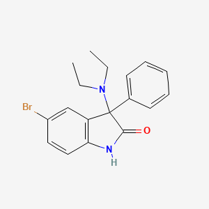 2H-Indol-2-one, 5-bromo-3-(diethylamino)-1,3-dihydro-3-phenyl-