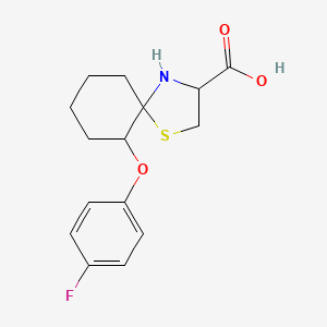 6-(4-Fluorophenoxy)-1-thia-4-azaspiro[4.5]decane-3-carboxylic acid