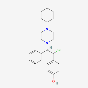 4-[1-Chloro-2-(4-cyclohexylpiperazin-1-yl)-2-phenylethyl]phenol