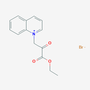 molecular formula C14H14BrNO3 B14537504 Quinolinium, 1-(3-ethoxy-2,3-dioxopropyl)-, bromide CAS No. 62235-41-0