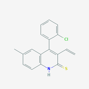 4-(2-Chlorophenyl)-3-ethenyl-6-methylquinoline-2(1H)-thione