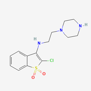 2-Chloro-3-{[2-(piperazin-1-yl)ethyl]amino}-1H-1-benzothiophene-1,1-dione