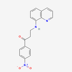 1-(4-Nitrophenyl)-3-[(quinolin-8-yl)amino]propan-1-one