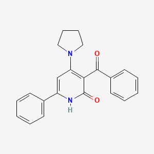 3-benzoyl-6-phenyl-4-pyrrolidin-1-yl-1H-pyridin-2-one