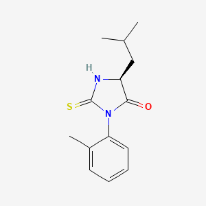 (5S)-3-(2-methylphenyl)-5-(2-methylpropyl)-2-sulfanylideneimidazolidin-4-one