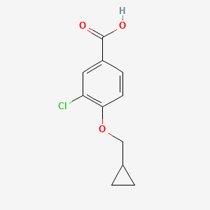 molecular formula C11H11ClO3 B1453760 3-chloro-4-(cyclopropylmethoxy)Benzoic acid CAS No. 856165-89-4