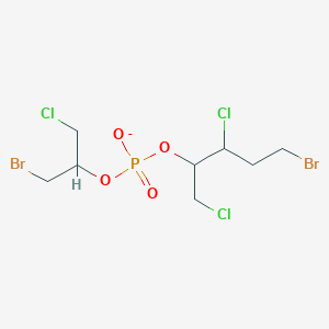 1-Bromo-3-chloropropan-2-yl 5-bromo-1,3-dichloropentan-2-yl phosphate