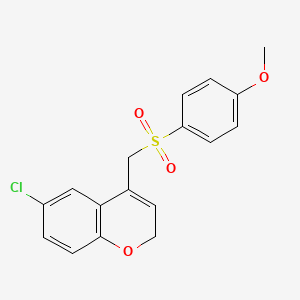 2H-1-Benzopyran, 6-chloro-4-[[(4-methoxyphenyl)sulfonyl]methyl]-