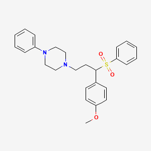 1-[3-(Benzenesulfonyl)-3-(4-methoxyphenyl)propyl]-4-phenylpiperazine