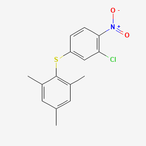 2-[(3-Chloro-4-nitrophenyl)sulfanyl]-1,3,5-trimethylbenzene