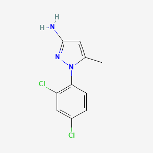 molecular formula C10H9Cl2N3 B1453768 1-(2,4-dichlorophenyl)-5-methyl-1H-pyrazol-3-amine CAS No. 1247929-66-3