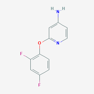 molecular formula C11H8F2N2O B1453773 2-(2,4-Difluorophenoxy)pyridin-4-amine CAS No. 1250599-43-9
