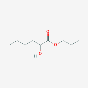 molecular formula C9H18O3 B14537734 Hexanoic acid, 2-hydroxy-, propyl ester CAS No. 62123-57-3