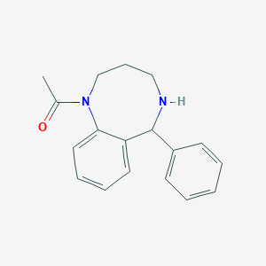 1-(6-Phenyl-3,4,5,6-tetrahydro-1,5-benzodiazocin-1(2H)-yl)ethan-1-one