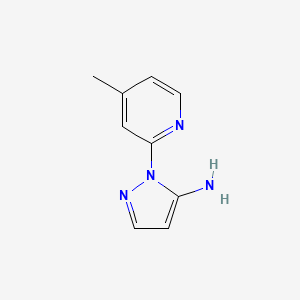 molecular formula C9H10N4 B1453774 1-(4-methylpyridin-2-yl)-1H-pyrazol-5-amine CAS No. 1250693-08-3