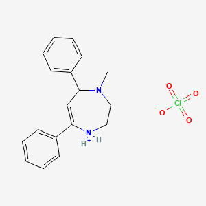 4-Methyl-5,7-diphenyl-2,3,4,5-tetrahydro-1H-1,4-diazepin-1-ium perchlorate