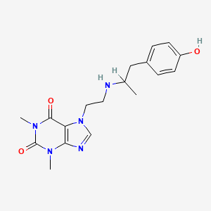 7-(2-((3-(p-Hydroxyphenyl)-2-propyl)amino)ethyl)theophylline