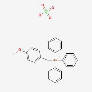 [(4-Methoxyphenyl)methyl](triphenyl)arsanium perchlorate