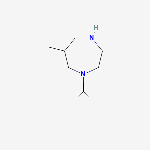 molecular formula C10H20N2 B1453803 1-环丁基-6-甲基-1,4-二氮杂环庚烷 CAS No. 1341589-67-0