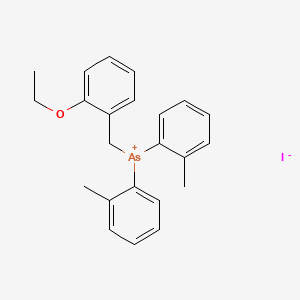 [(2-Ethoxyphenyl)methyl]bis(2-methylphenyl)arsanium iodide