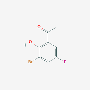 molecular formula C8H6BrFO2 B1453816 1-(3-溴-5-氟-2-羟基苯基)乙酮 CAS No. 393-62-4