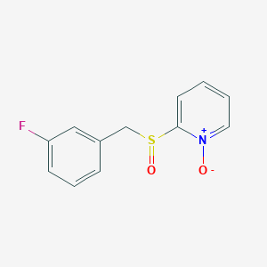 2-[(3-Fluorophenyl)methanesulfinyl]-1-oxo-1lambda~5~-pyridine